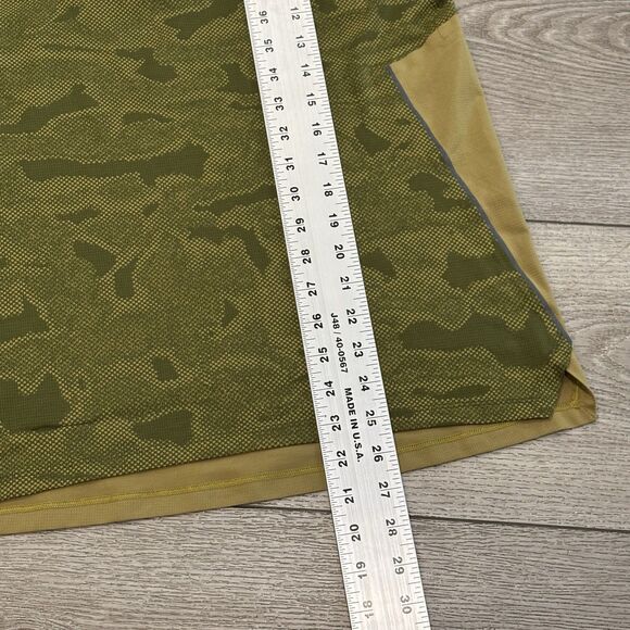 Lululemon Shirt Fast Free Short Sleeve Mens Small Camo Running Light Mesh Green - Picture 4 of 7